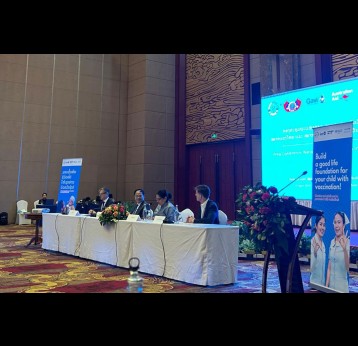 Press conference. Credit: UNICEF Lao PDR